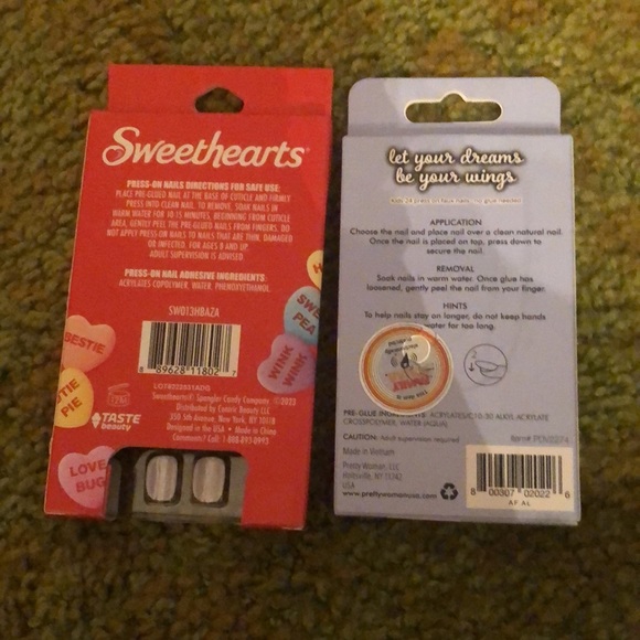 New 2 pairs of kids press on nails - Picture 2 of 2